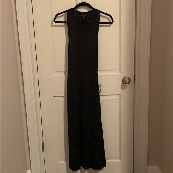 Rag & Bone Black lace up midi dress - Picture 6 of 9